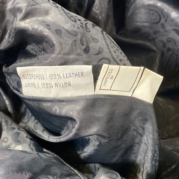 Vintage Global Identity Leather Trench Coat Paisley Trim Size Medium 80s - Picture 10 of 14